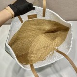 新デザイン プラダ ラフィア×レザー トートバッグ コピー pui11506