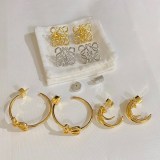 目を惹くカラーロエベ コピー アナグラム スタッド ピアス loh17499