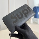 シュプリーム ヴィトン 財布 偽物 ジッピーウォレット 新作 Epi Leather Zippy Organizer Wallet 黒 M67548