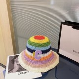 大人気!!新色セリーヌ ハット 偽物ラフィア ベージュ Ceg48308