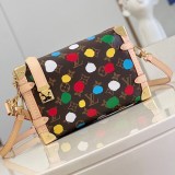 【草間彌生コラボ】LV サイドトランク ハンドバッグ 偽物 M46396