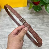 高品質フェンディ コピー エンボスモチーフ付き レザー ベルト 20mm 6色 8C0648AQ1VF04TX