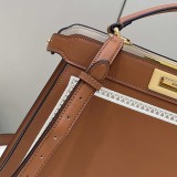 23秋冬プレフェンディ ピーカブー 偽物アイシーユー ミディアム ハンドバッグ feh75922