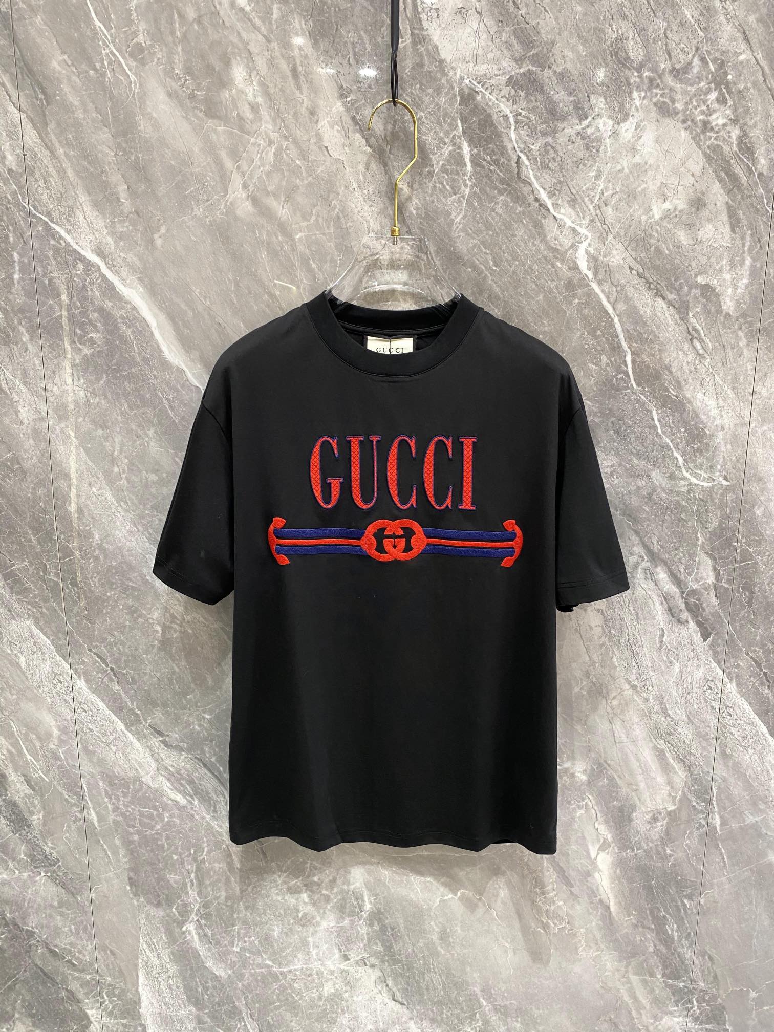 最安値挑戦 2024 グッチ 新作 半袖Tシャツ 偽物