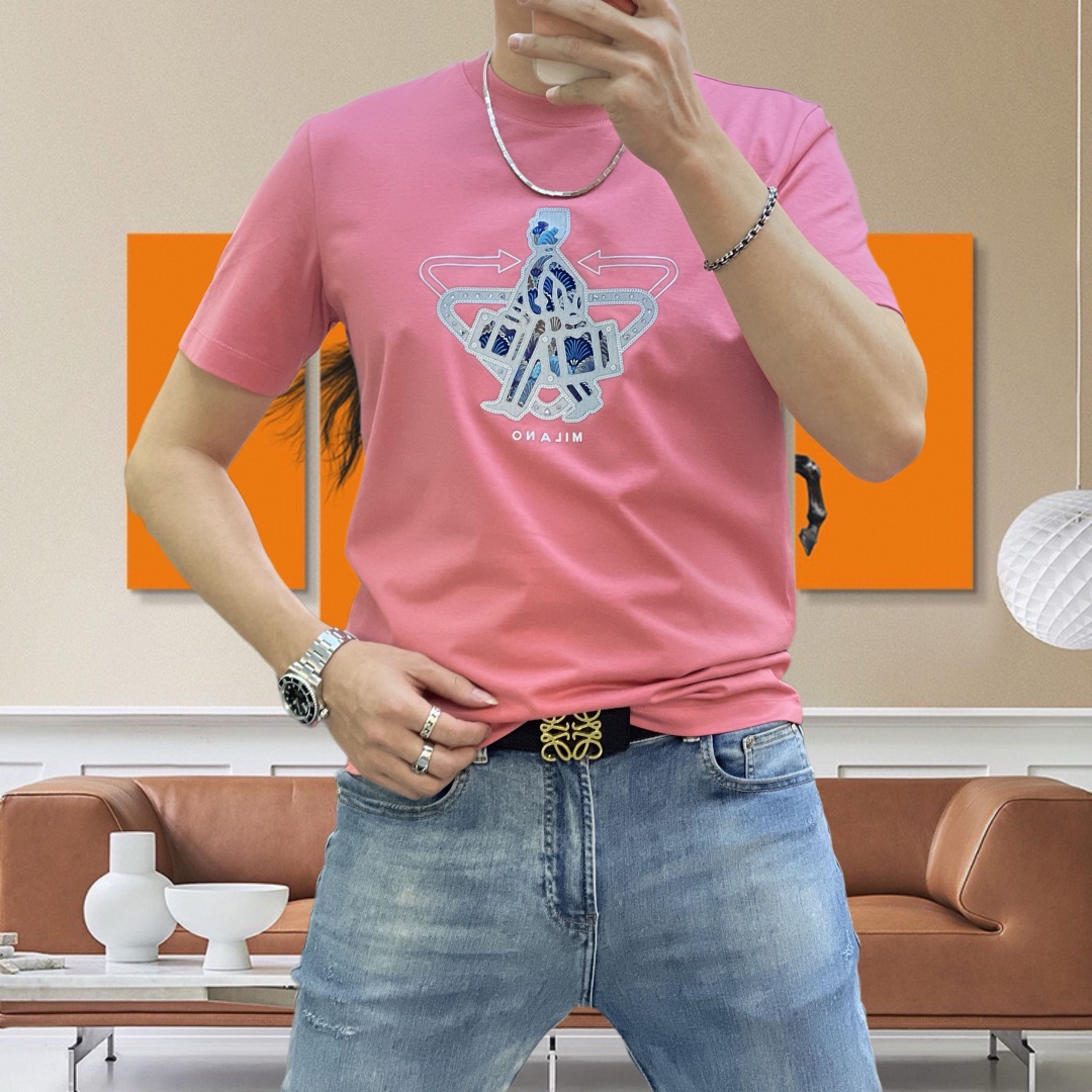 即発送！2024 プラダ 新作 半袖Tシャツ コピー 4色