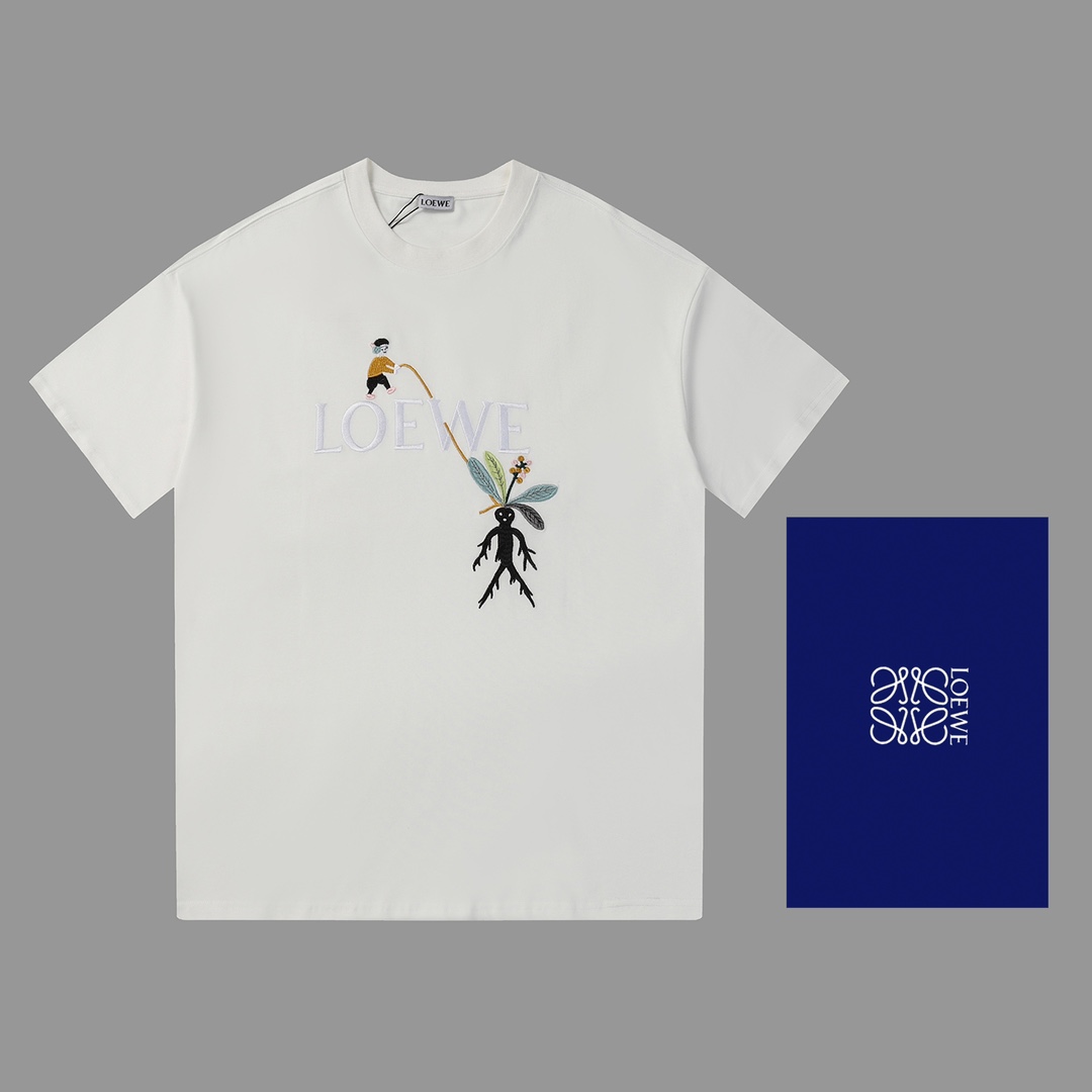 最安値挑戦 2024 ロエベ 新作 半袖Tシャツ 偽物