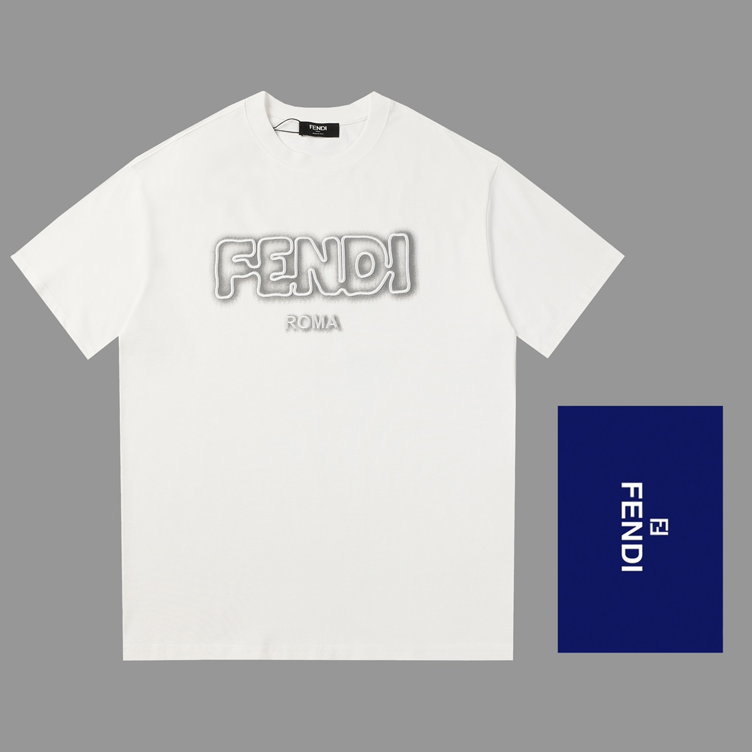 使い勝手良 2024 フェンディ 新作 半袖Tシャツ 偽物