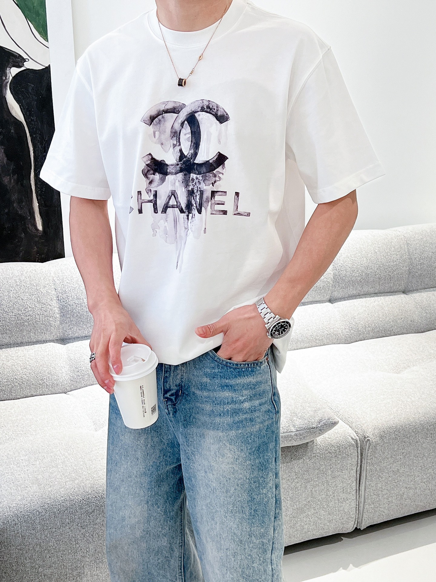 使い勝手良し 2024 シャネル 新作 半袖Tシャツ スーパーコピー