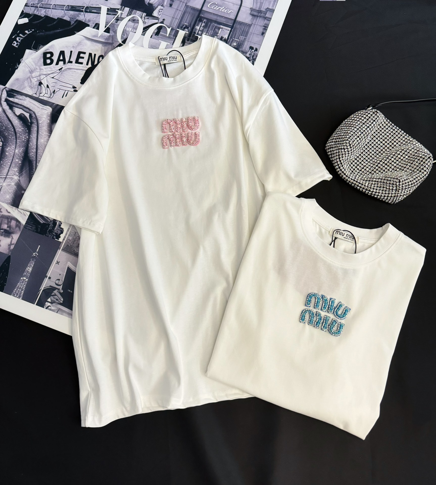 入手困難品！2024 ミュウミュウ 新作 半袖Tシャツ スーパーコピー 2色