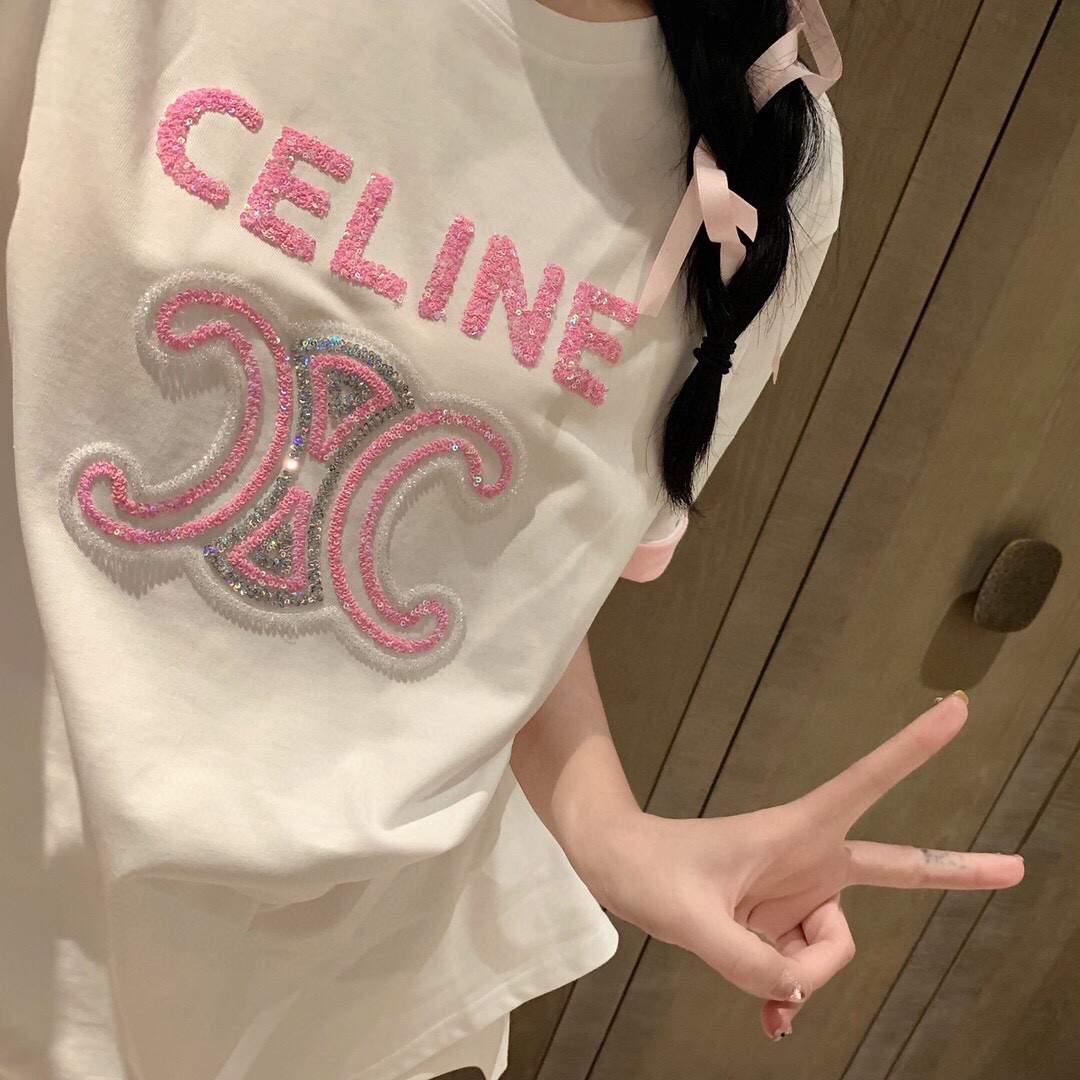 希少♪限定 2024 セリーヌ 新作 半袖Tシャツ 偽物