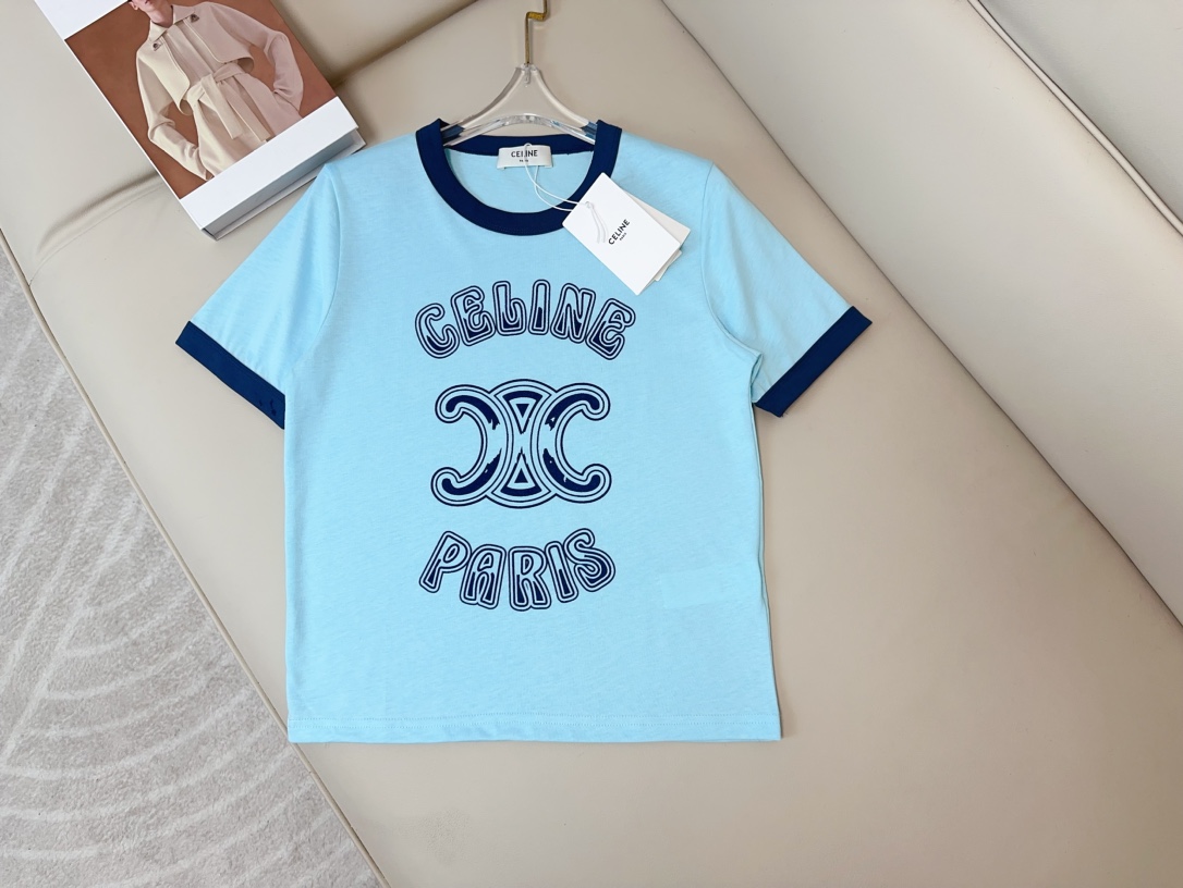 日本未入荷 2024 セリーヌ 新作 半袖Tシャツ スーパーコピー