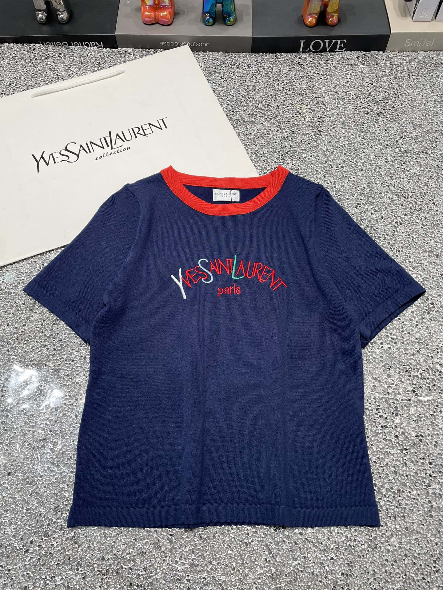 【使い勝手抜群】2024 イヴサンローラン 新作 半袖Tシャツ 偽物 2色