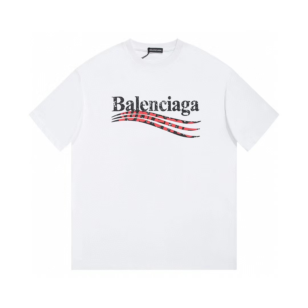 お洒落 2024 シュプリーム x バレンシアガ 新作 半袖Tシャツ コピー