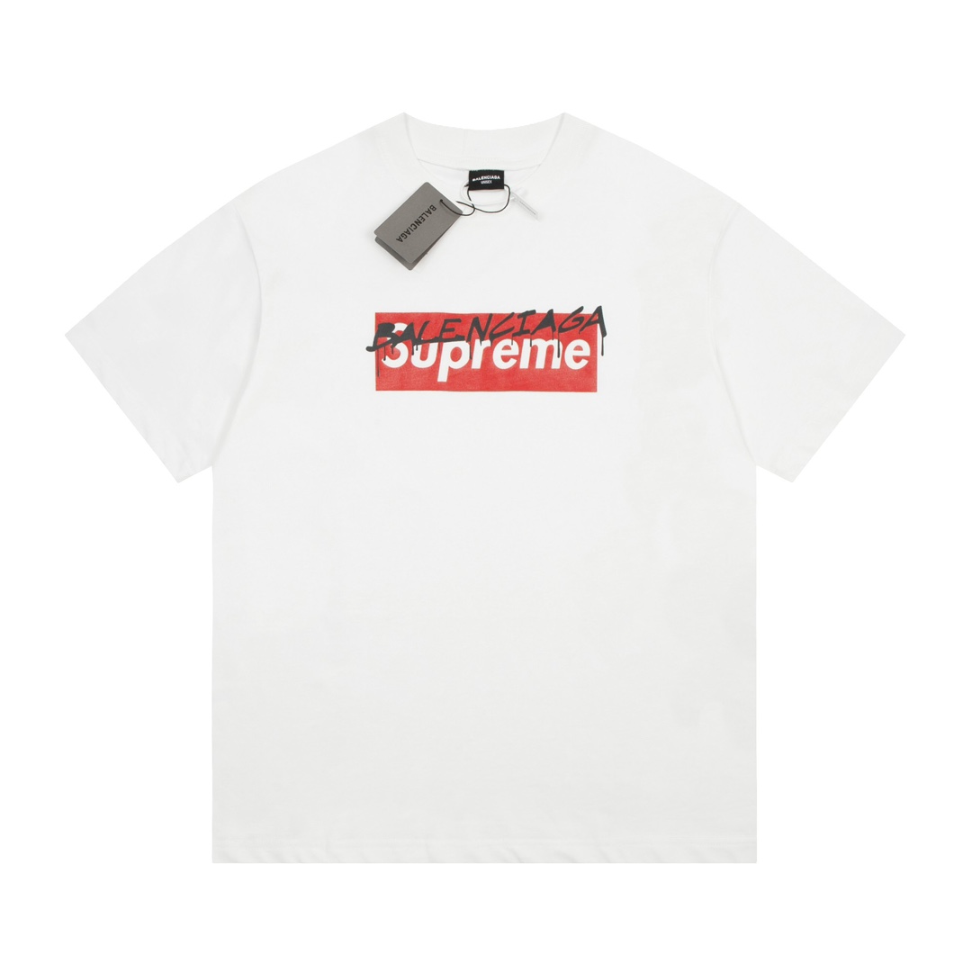 一目惚れ 2024 シュプリーム x バレンシアガ 新作 半袖Tシャツ スーパーコピー