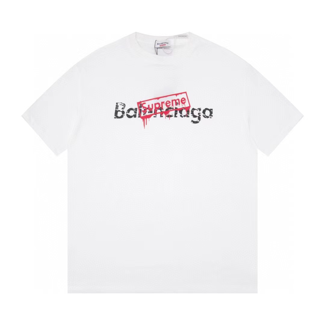 最安値挑戦 2024 シュプリーム x バレンシアガ 新作 半袖Tシャツ スーパーコピー
