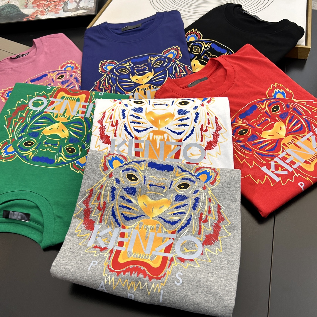 日本未入荷 2024 ケンゾー 新作 半袖Tシャツ 偽物 7色