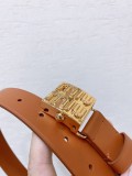 人気急上昇 ミュウミュウ 新作 レディースベルト 偽物 30mm