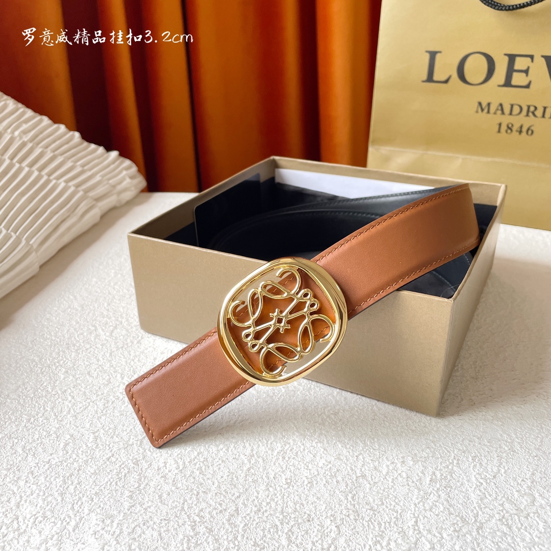 使い勝手良し ロエベ 新作 レディースベルト コピー 32mm