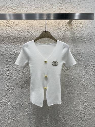 超希少！2025 シャネル 新作 半袖Tシャツ 偽物 2色