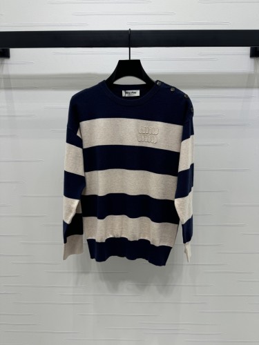 お洒落 2025 ミュウミュウ 新作 ニット 偽物