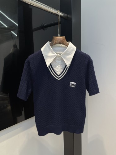 世界中で大人気♪ 2025 ミュウミュウ 新作 半袖Tシャツ スーパーコピー