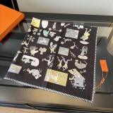 送料込 2026 エルメス 新作 マフラー シルク 偽物