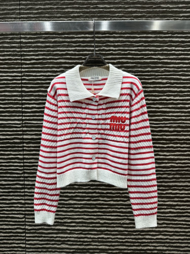 使い勝手良  2026 ミュウミュウ 新作 ニット コピー 2色