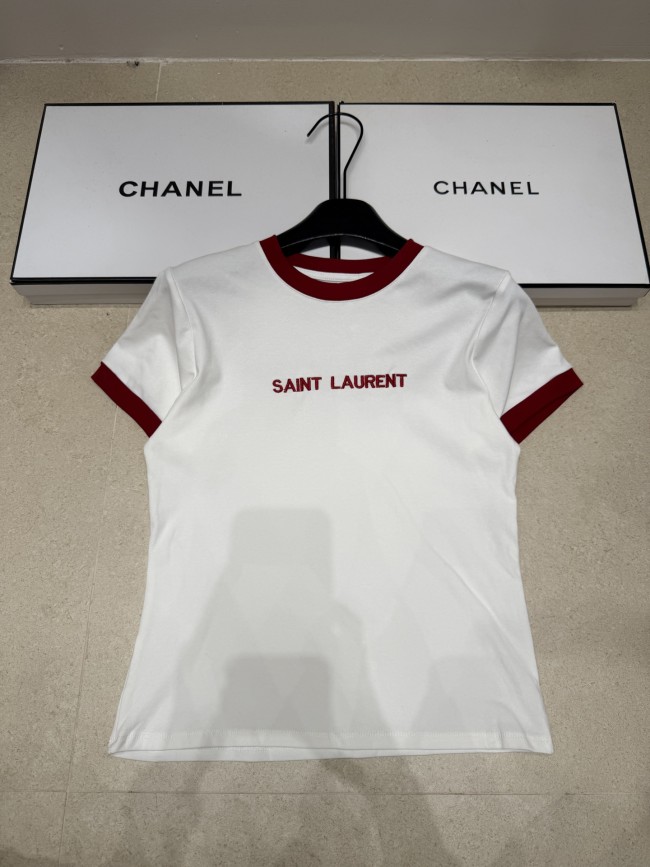 お洒落 2026 サンローラン 新作 半袖Tシャツ コピー 2色