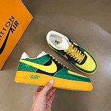 ☆超人気☆ルイヴィトン × ナイキ エアフォース1 コピー ロー バイ ヴァージル・アブロー "グリーン/イエロー" nas29317