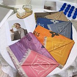 新色☆希少ルイヴィトン カシミヤ タッセル マフラ 偽物 vur16852