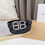 バレンシアガ BB HOURGLASSシグネチャーベルト コピー 38MM ban57762