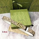 入手困難 グッチ キャンバスGG柄ベルト 偽物ダークブラウン レディース 30mm gui36842