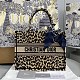 関税なしディオール Book Tote トートバッグ偽物 ヒョウ柄 バッグレオパード刺繍 M1286ZRHM ブックトート dei75907