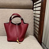 送料込 エルメス ハンドバッグ コピー ピコタン ロック 18 ボルドー eru14569