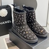 おすすめシャネル ブラック ウール アンクルブーツ 偽物 shn65329