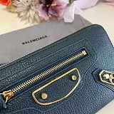 関税負担なしバレンシアガ ラウンドファスナー 偽物 長財布 小銭入れ付き/ネオクラシック ナイトブルー bad08507
