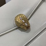 送料込【ブルガリ】新色! SERPENTI FOREVER 白 ナッパ ハンドバッグ Buy87368