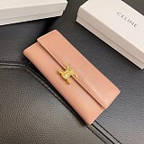 完売必至 セリーヌ コピー ラージ トリオンフ フラップウォレット ラムスキン長財布 Ceq81746