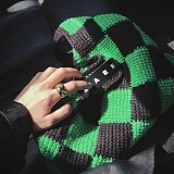マルニマーケット 偽物◇テックウール製 DIAMONDスモールバッグ グリーン man88679
