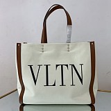 入手困難ヴァレンティノ トートバッグ 偽物 ショッピングバッグ NEON VLTN キャンバス ミディアム Vui76345