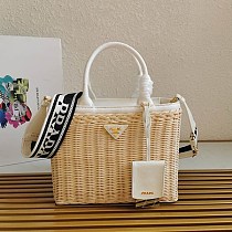 プラダ 偽物 ウィッカーキャンバス かごバッグ puz00714