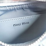 定番ミュウミュウ 偽物 マテラッセナッパレザー パール付き ショルダーバッグ myl88966