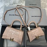 秋冬新作バレンシアガ クロコダイル型押し*HOURGLASS 偽物 ハンドルバッグ bar82354