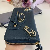 関税負担なしバレンシアガ ラウンドファスナー 偽物 長財布 小銭入れ付き/ネオクラシック ナイトブルー bad08507