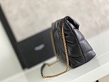 人気急上昇サンローラン ルル パファー ミディアム バッグ 偽物 キルティング Saz00887