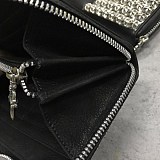 追跡付き発送 クロムハーツ 偽物/ RECFピラミッド デストロイBLKﾚｻﾞｰ長財布 Kuh62681