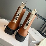 大人気!!お洒落に♪ ロエベ ブーツ 偽物 Combat カーフスキンブーツ lob31378