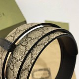 21-21AW新作 グッチ キャンバスGG柄ベルトダークブラウン レディース 35mm guk76514