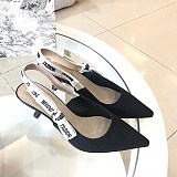 日本未入荷ジャディオール スリングバックパンプス コピー★ブラック テクニカルファブリック KDC201TFL_S900