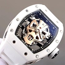高品質♪リシャール・ミルコピー トゥールビヨン スカル ナノセラミック ril46366